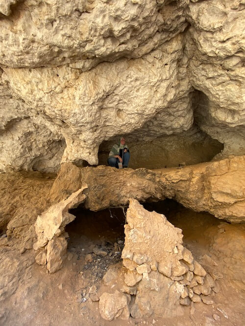 me in a cave wadi al shab oman
